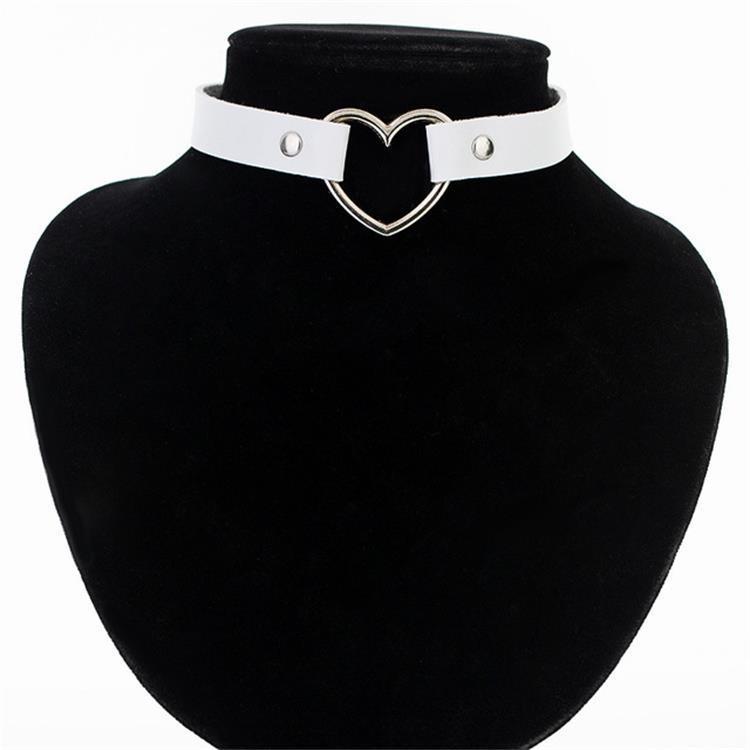 Punk leather necklace