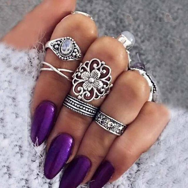 Big Flower Ring Set